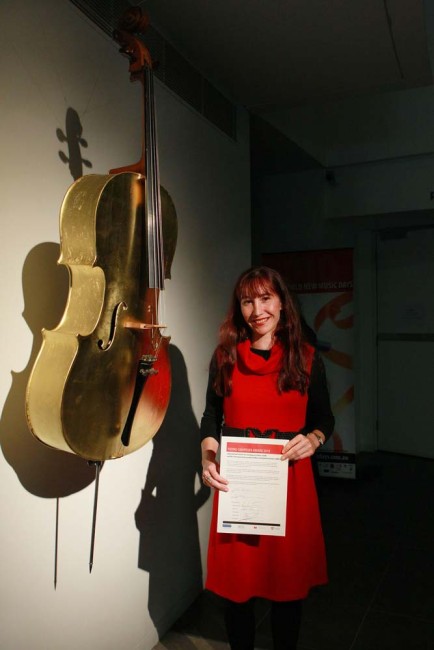 2010 International Society for Contemporary Music (ISCM/IAMIC) Young Composer Award for my solo soprano saxophone piece 'Sound Box'. Campbelltown Performing Arts Centre - 8 May 2010. Photo Cr: Bridget Elliot.