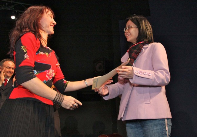 2011 ISCM World New Music Days Fesitival - Zagreb, Croatia Handing over the ISCM-IAMIC Young Award to a new winner.