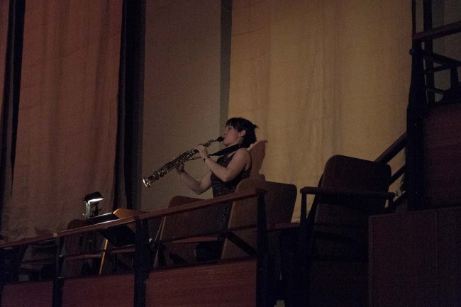 Terra Obscura: Concerto for Saxophone - Playing from the balcony.