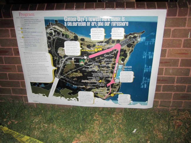 Cool Event map of the Twilight Festival displayed at Cabarita Park and local suburbs.