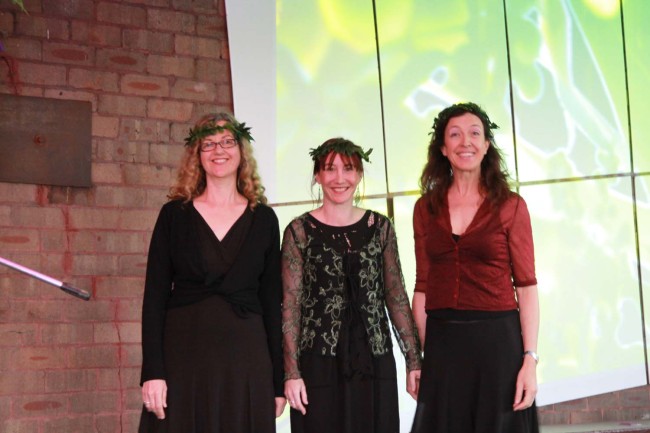 Premiere of By the Water for voice and nature sound installation. Performed by Halcyon. We got all dressed up for the occasion!