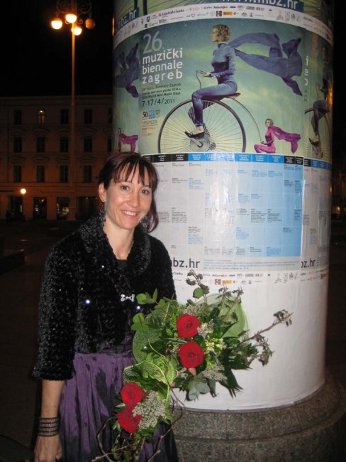 Found this big poster of the ISCM Festival/Zagreb Biennale in the middle of town after my Australian Embassy recital.