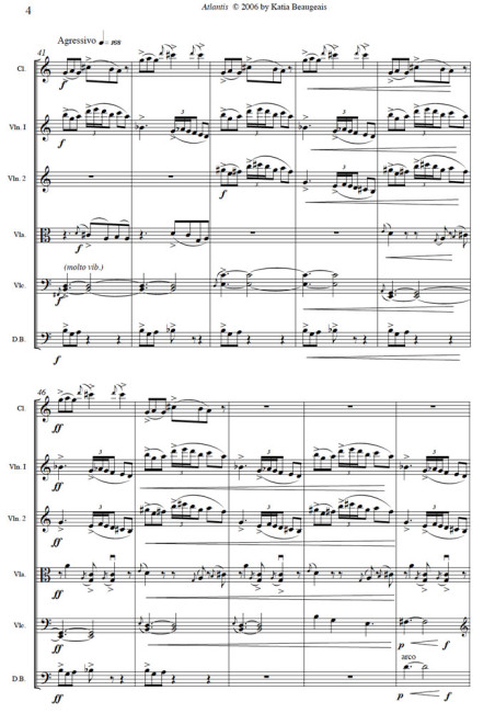 Atlantis for clarinet & string quintet p.4