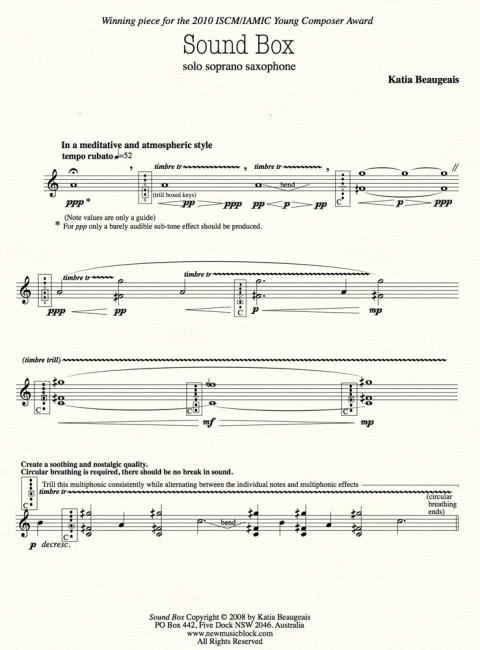 Sound Box for soprano saxophone