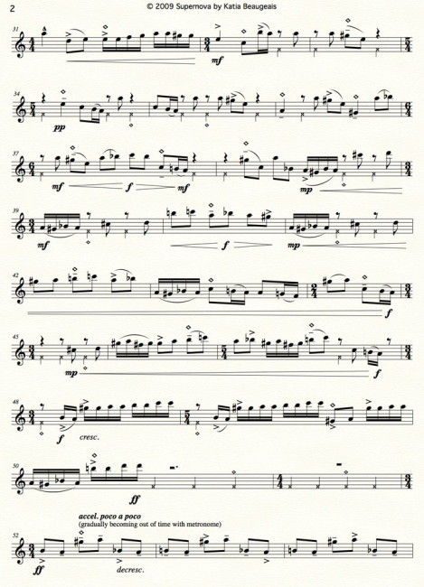 Supernova for solo oboe & metronome p.2