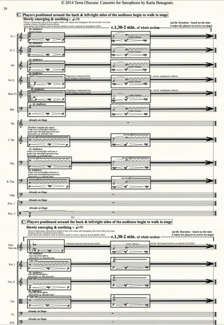 Terra Obscura: Concerto for Saxophone for solo saxophone & chamber orchestra- Movt I p.24