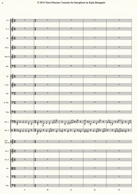 Terra Obscura: Concerto for Saxophone for solo saxophone & chamber orchestra- Movt I p.2