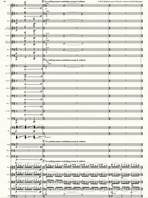 Manifesto pour la Paix for orchestra p.60.