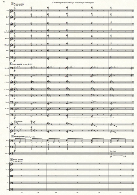 Manifesto pour la Paix for orchestra p.52