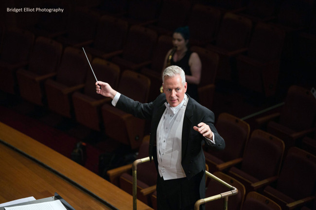 Conductor Dr John Lynch - 'First Light at Uluru' Wind Symphony premiere.