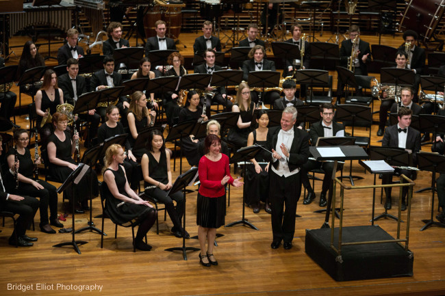 Overwhelmed by the applause - 'First Light at Uluru' Wind Symphony premiere.