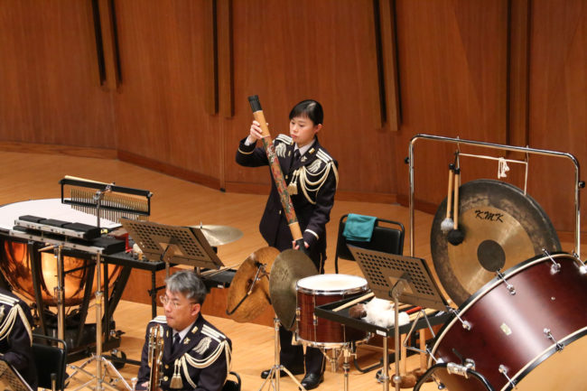 Rainstick player, Miss Ayami Nakama, Japan Ground Self Defense Force Central Band